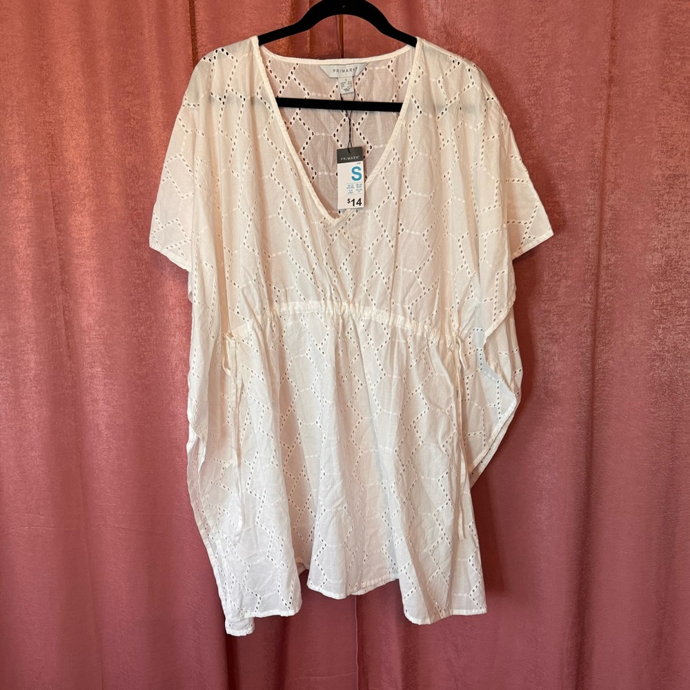 Eyelet beach cover-up from Primark SZ S NWT